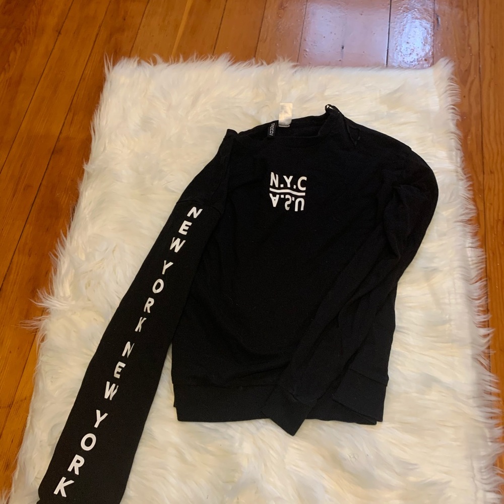 Long Sleeve Black New York Shirt